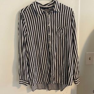 Black and white stripped blouse